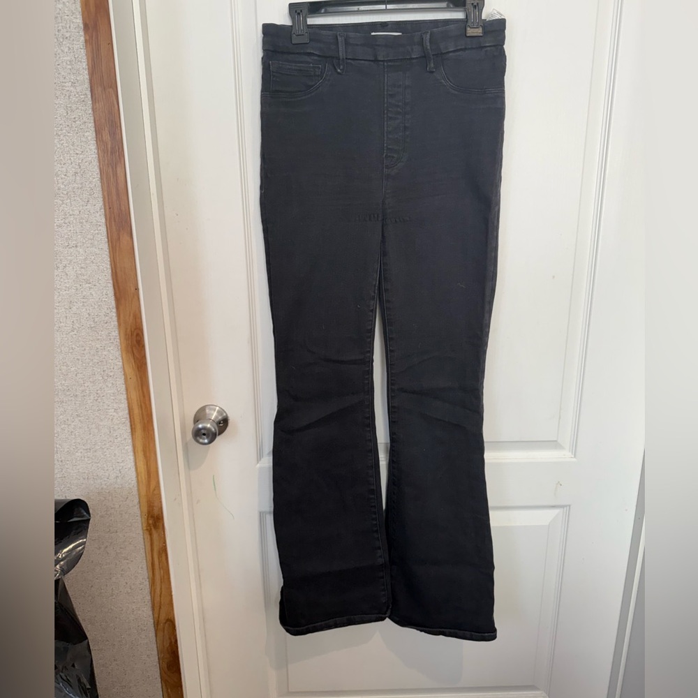 Good American black Denim flare Jeans - Picture 1 of 6